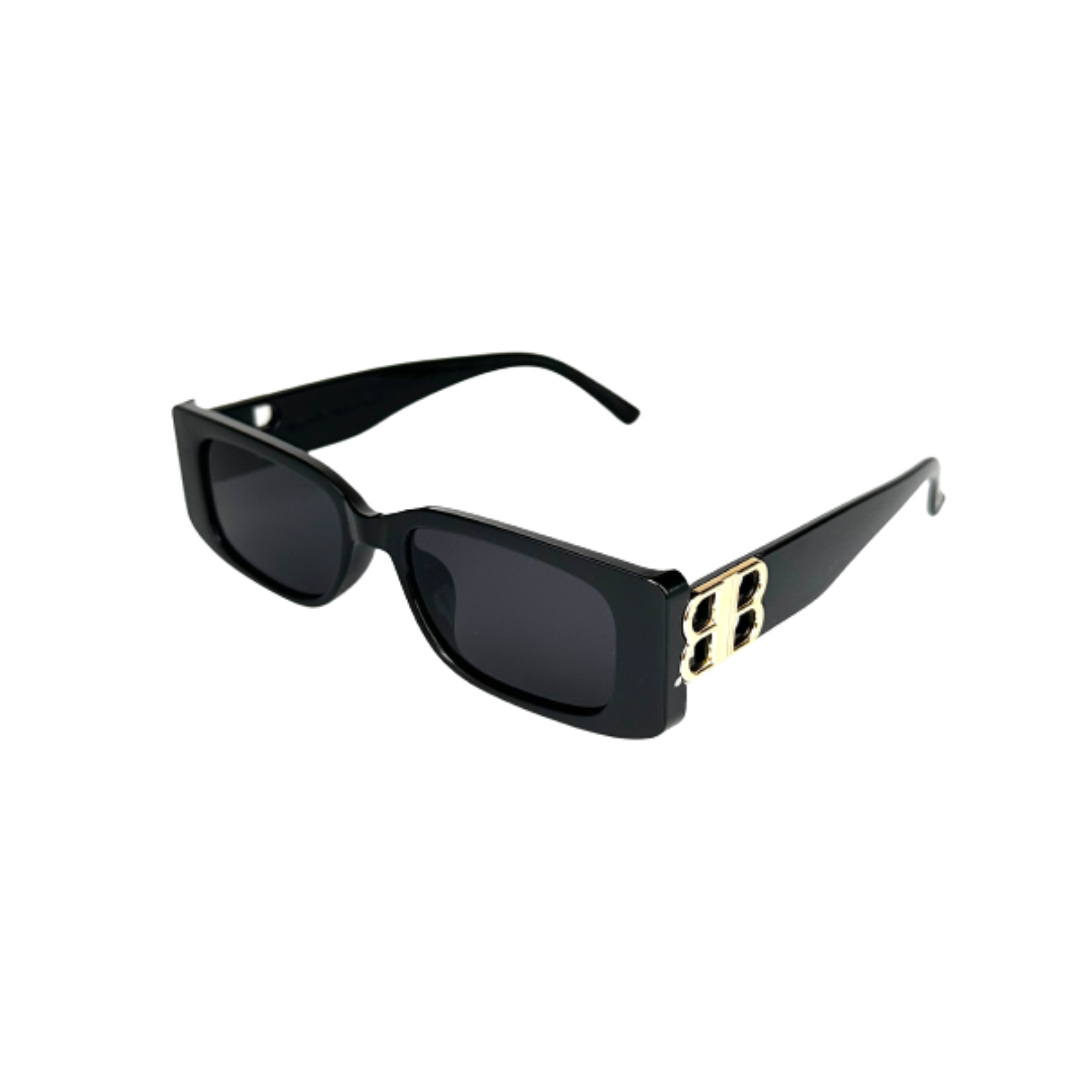 Black Rectangle Trendy Sunglasses for Men and Women - Shades World