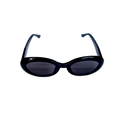 Black Oval Trendy Polarized Sunglasses for Men and Women