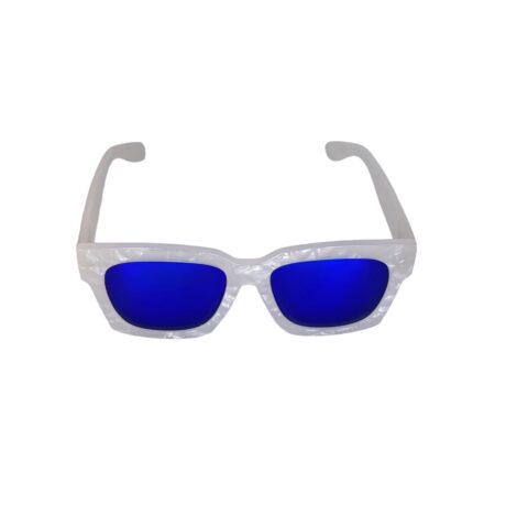 Crystal White Blue Cat Eye Funky Sunglasses for Women